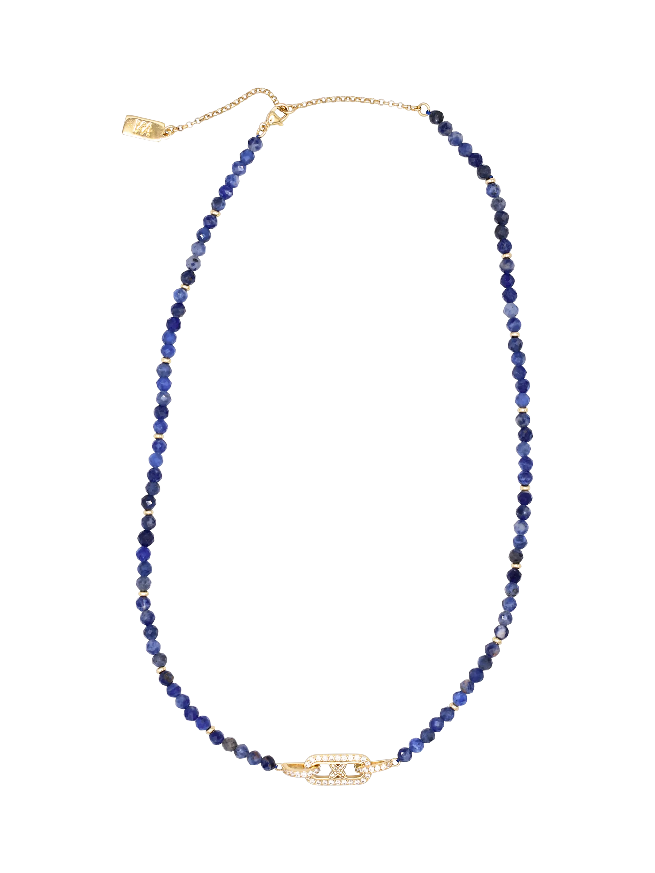 My Jewellery List by Tess Daly Kiss Chain Link Semi Precious Necklace 41+7cm