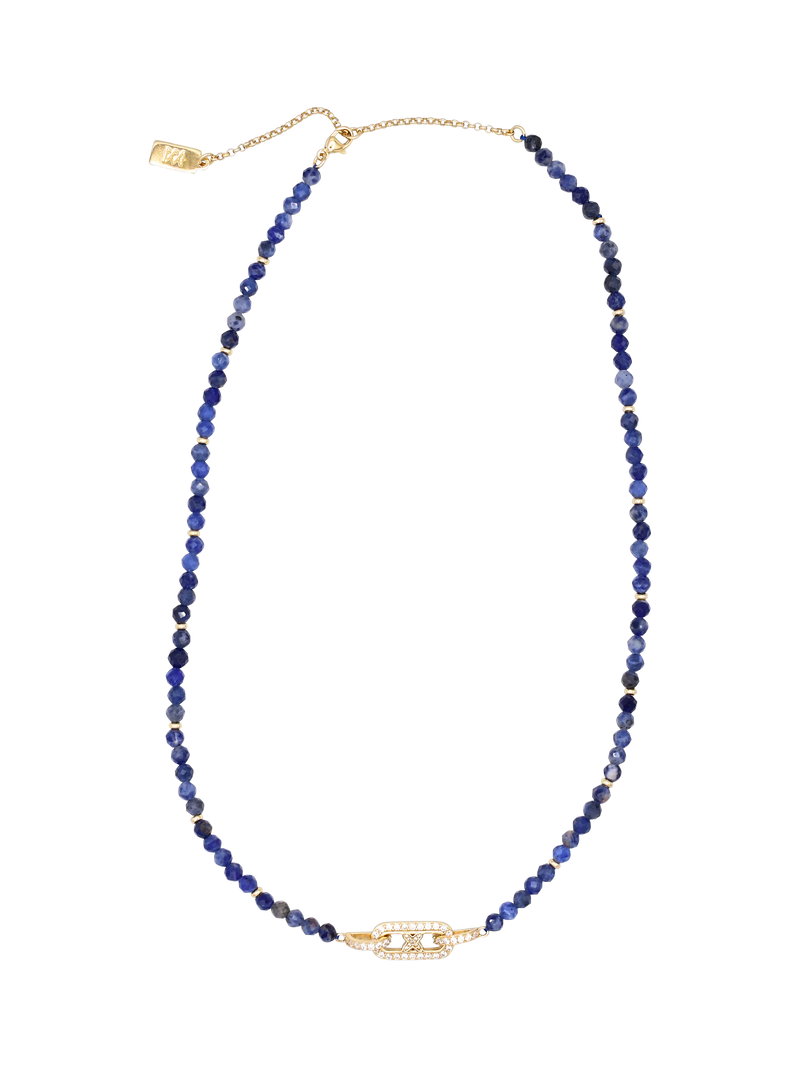 My Jewellery List by Tess Daly Kiss Chain Link Semi Precious Necklace 41+7cm