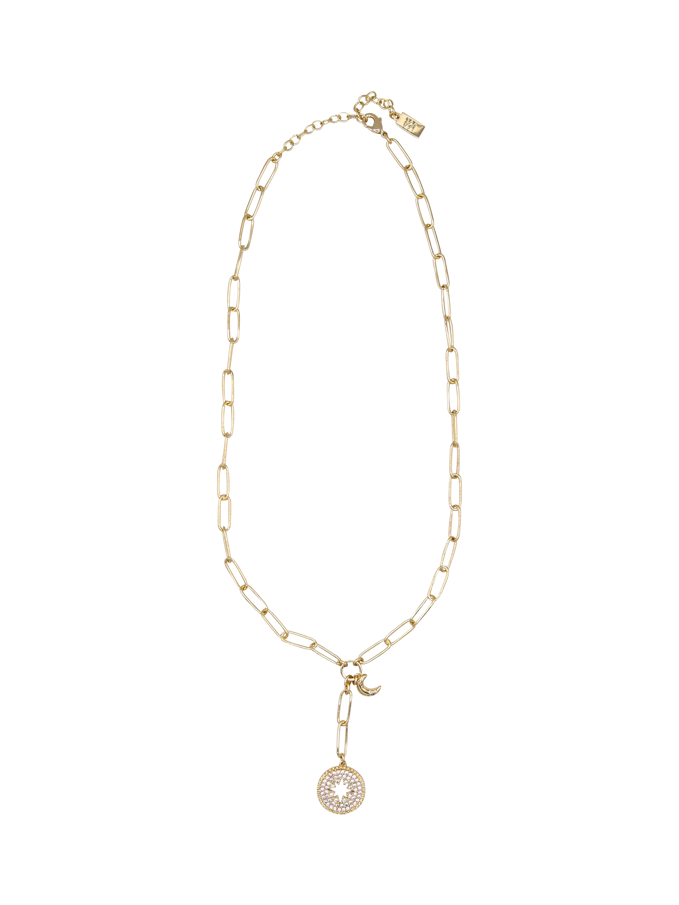 My Jewellery List Tess Daly lariat necklace yellow gold, imported from the UK