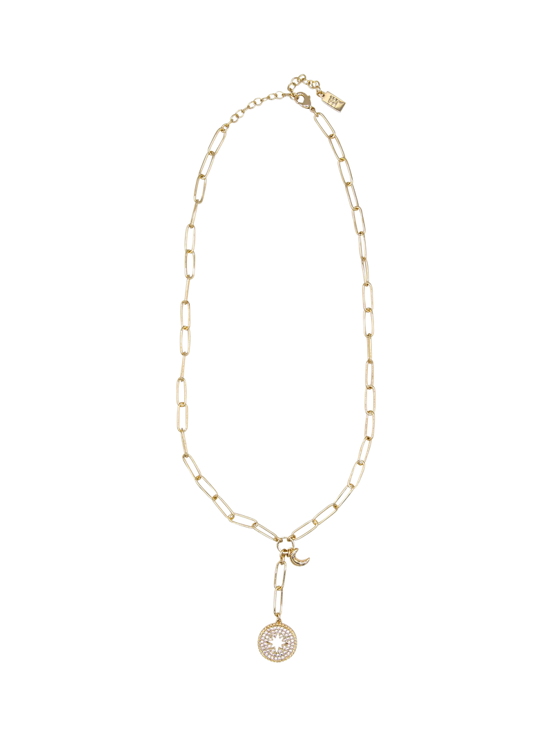 My Jewellery List Tess Daly lariat necklace yellow gold, imported from the UK