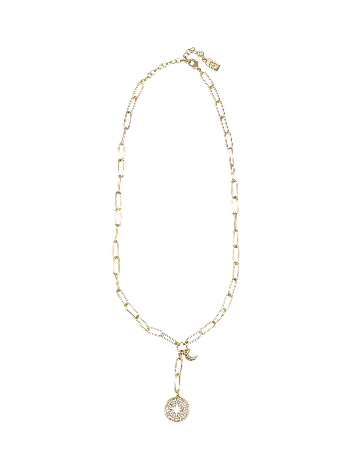 My Jewellery List Tess Daly lariat necklace yellow gold, imported from the UK