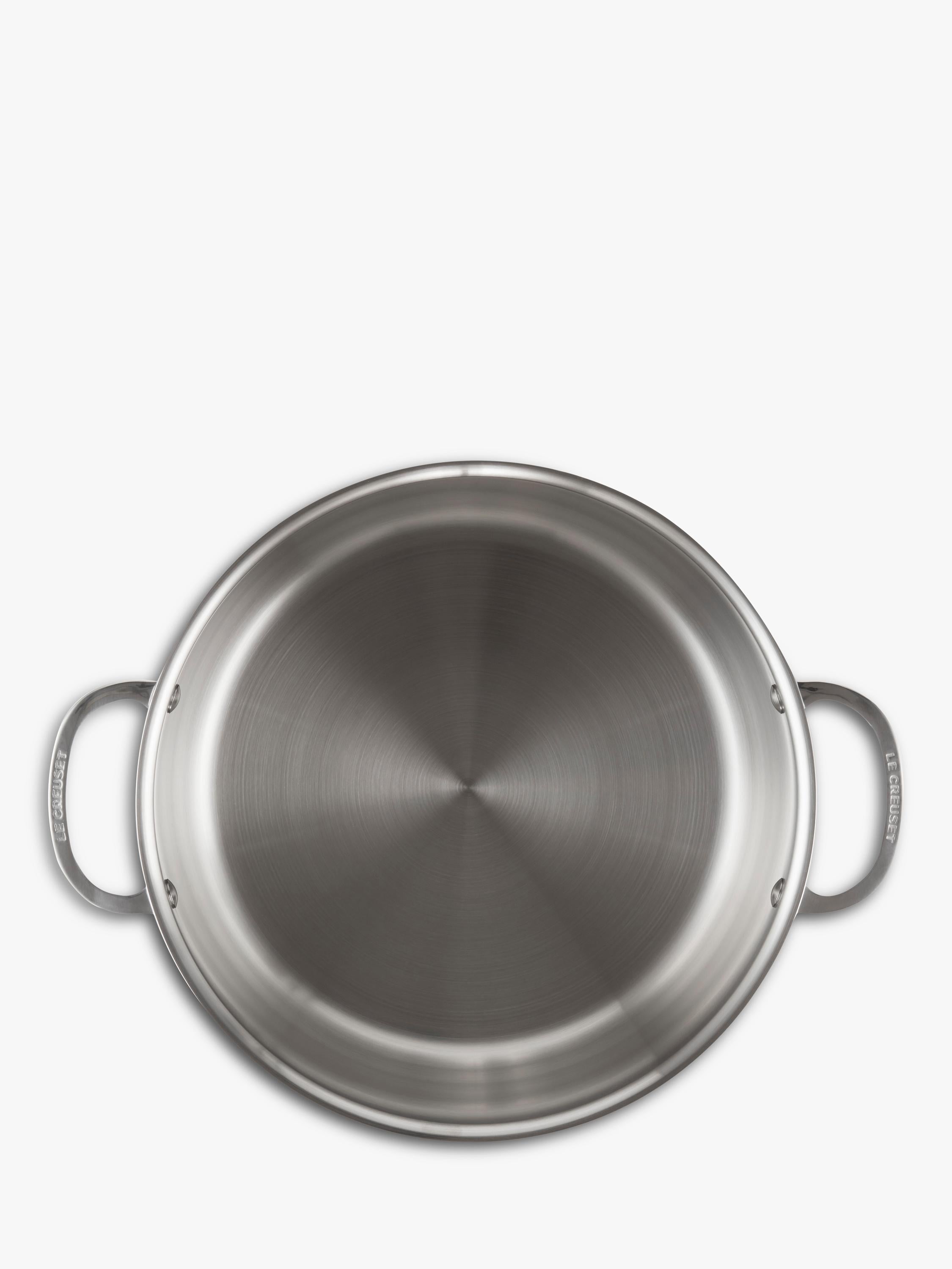 Le Creuset 3-Ply Stainless Steel stockpot 28cm, imported from the UK