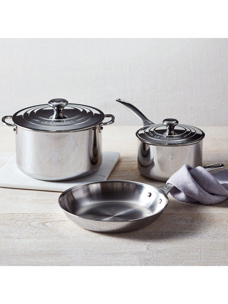 Le Creuset 3-Ply Stainless Steel stockpot 28cm, imported from the UK