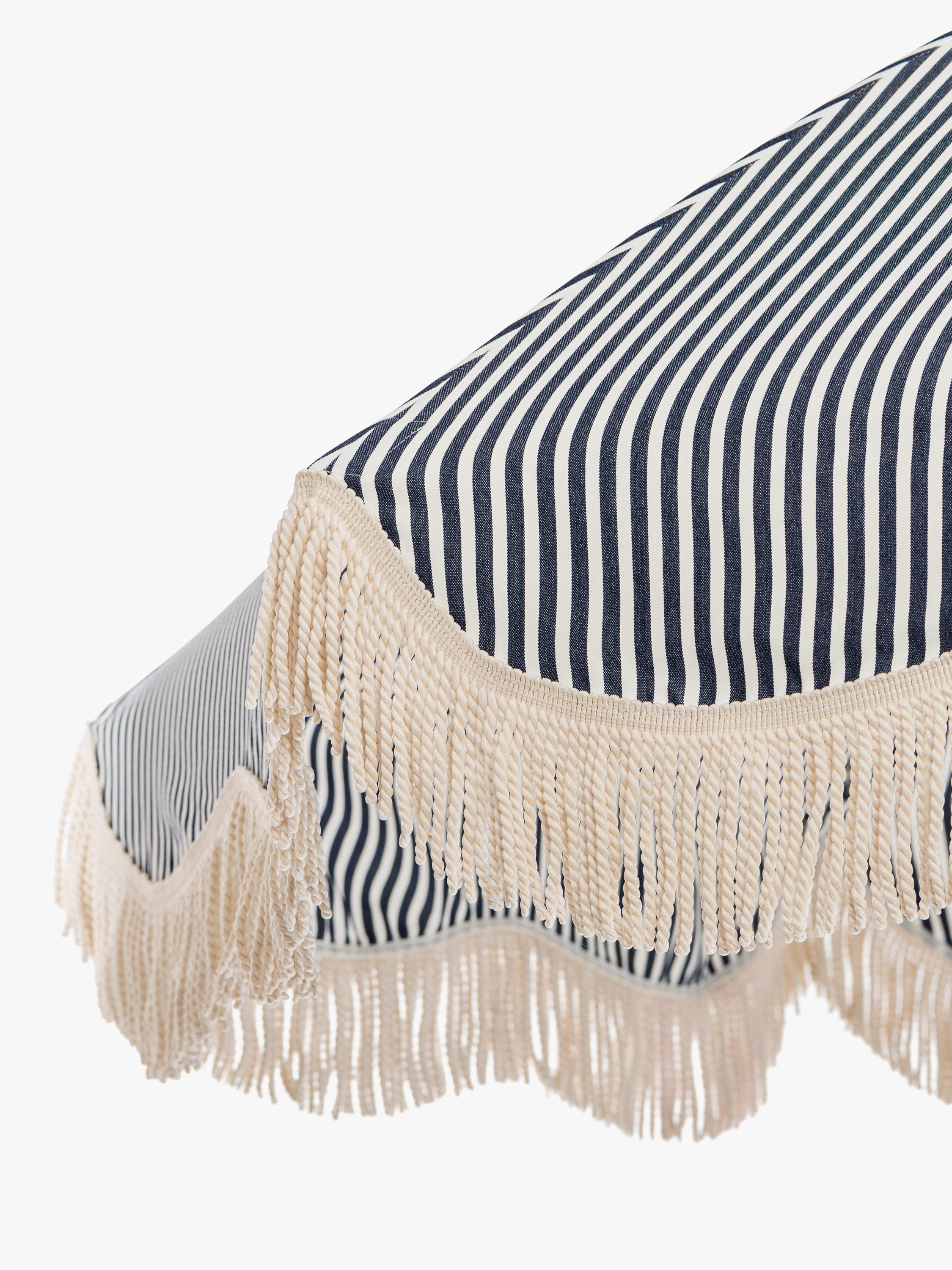 Business & Pleasure Co. club parasol navy Lauren Stripe 2m (British brand)