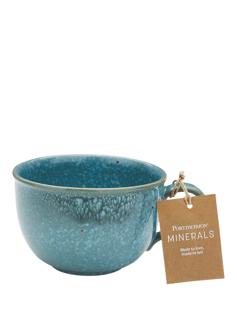 Portmeirion jumbo stoneware mug 600ml jade, imported from the UK