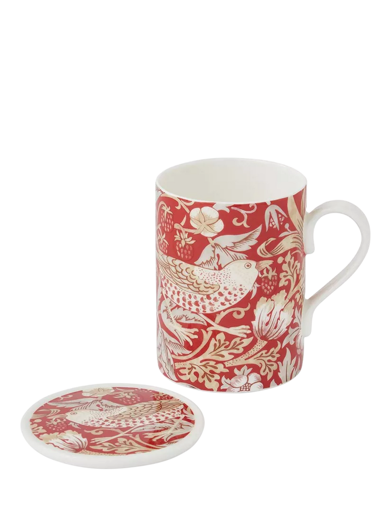 Morris & Co. Strawberry Thief bone china mug set 340ml, UK version