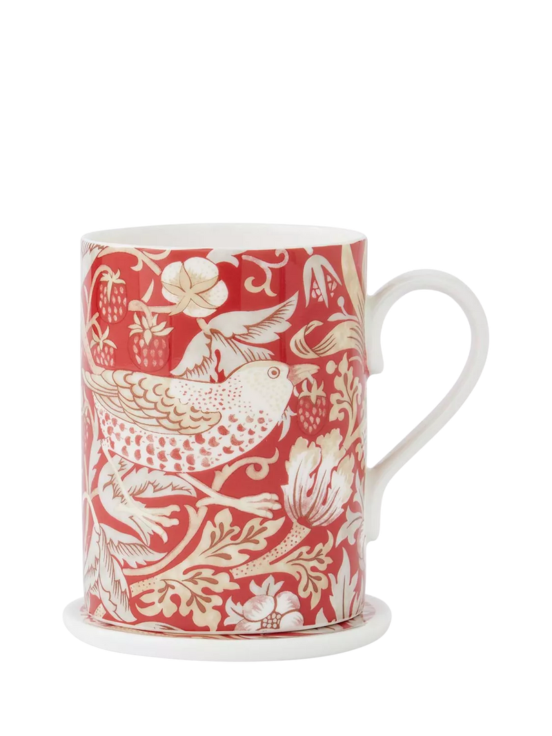 Morris & Co. Strawberry Thief bone china mug set 340ml, UK version