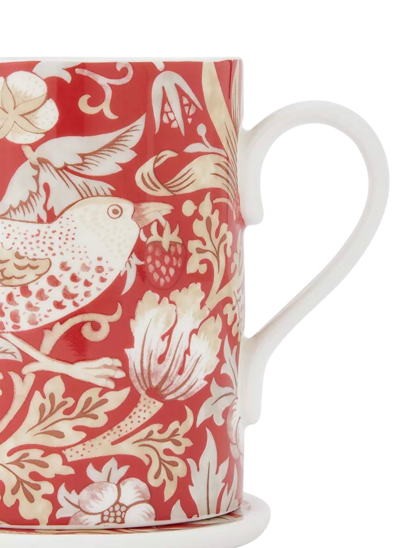 Morris & Co. Strawberry Thief bone china mug set 340ml, UK version