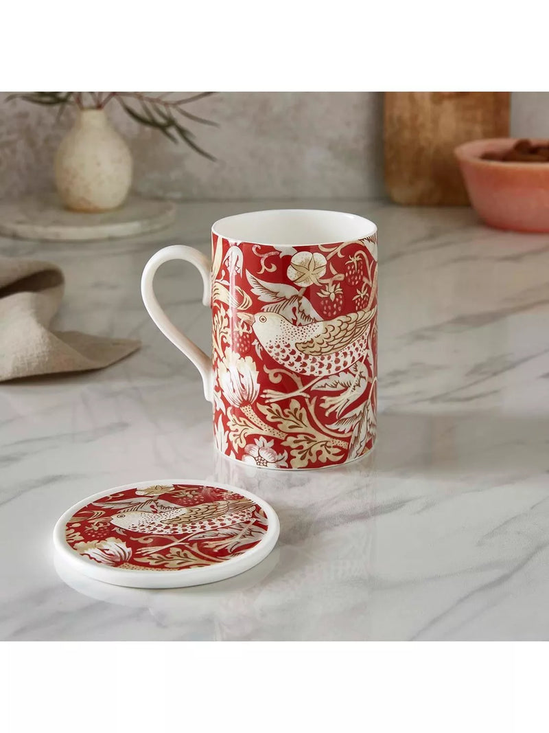 Morris & Co. Strawberry Thief bone china mug set 340ml, UK version