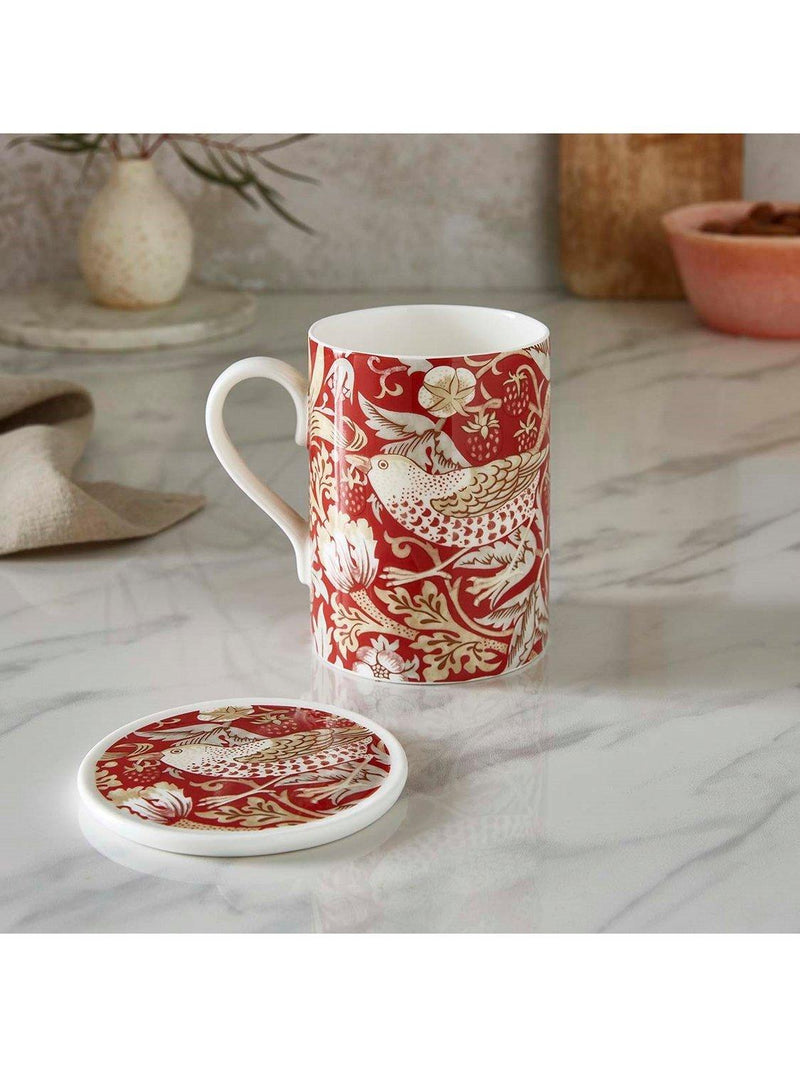 Morris & Co. Strawberry Thief bone china mug set 340ml, UK version