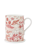 Morris & Co. Strawberry Thief bone china mug and coaster set 340ml (British brand)