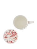 Morris & Co. Strawberry Thief bone china mug and coaster set 340ml (British brand)