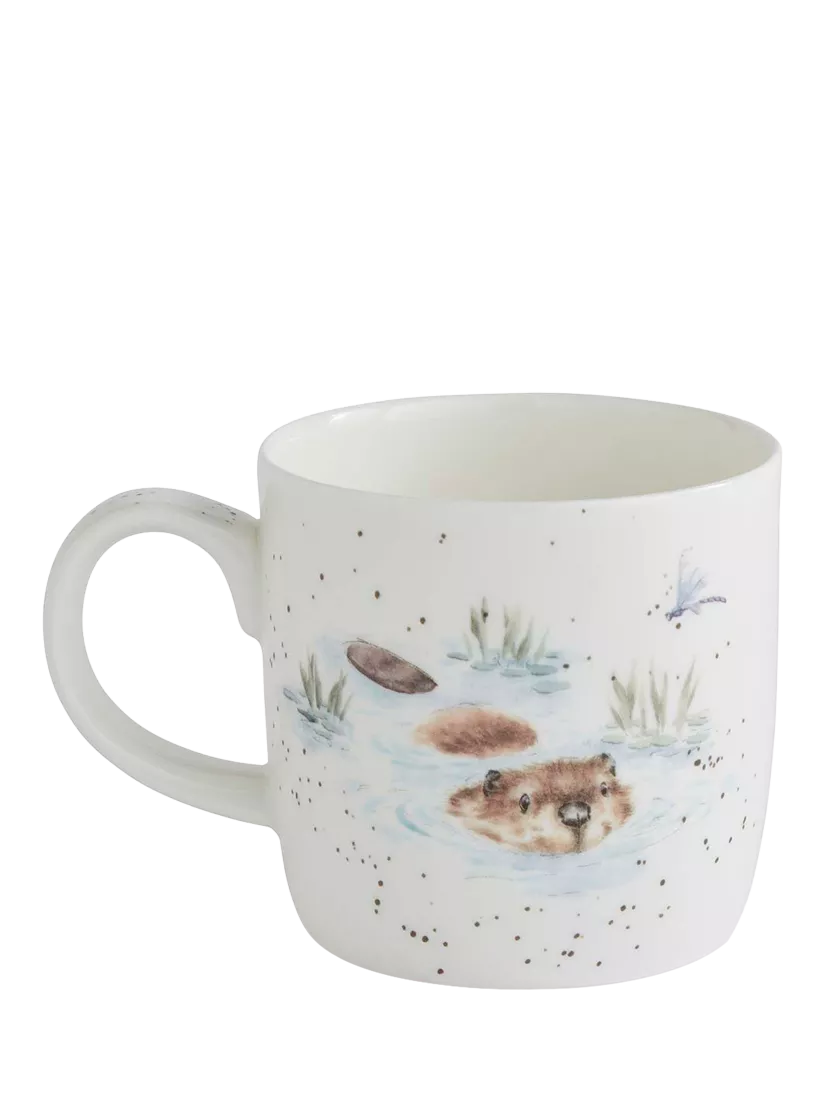 Wrendale Designs fine bone china mug with beaver illustration, UK version