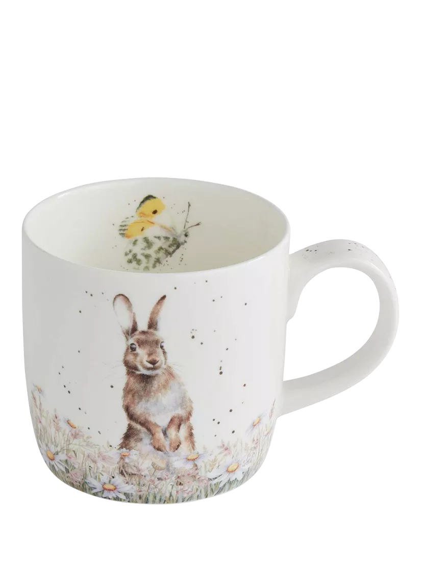 Wrendale Designs Fresh as a Daisy Hare Fine Bone China Mug, 310ml