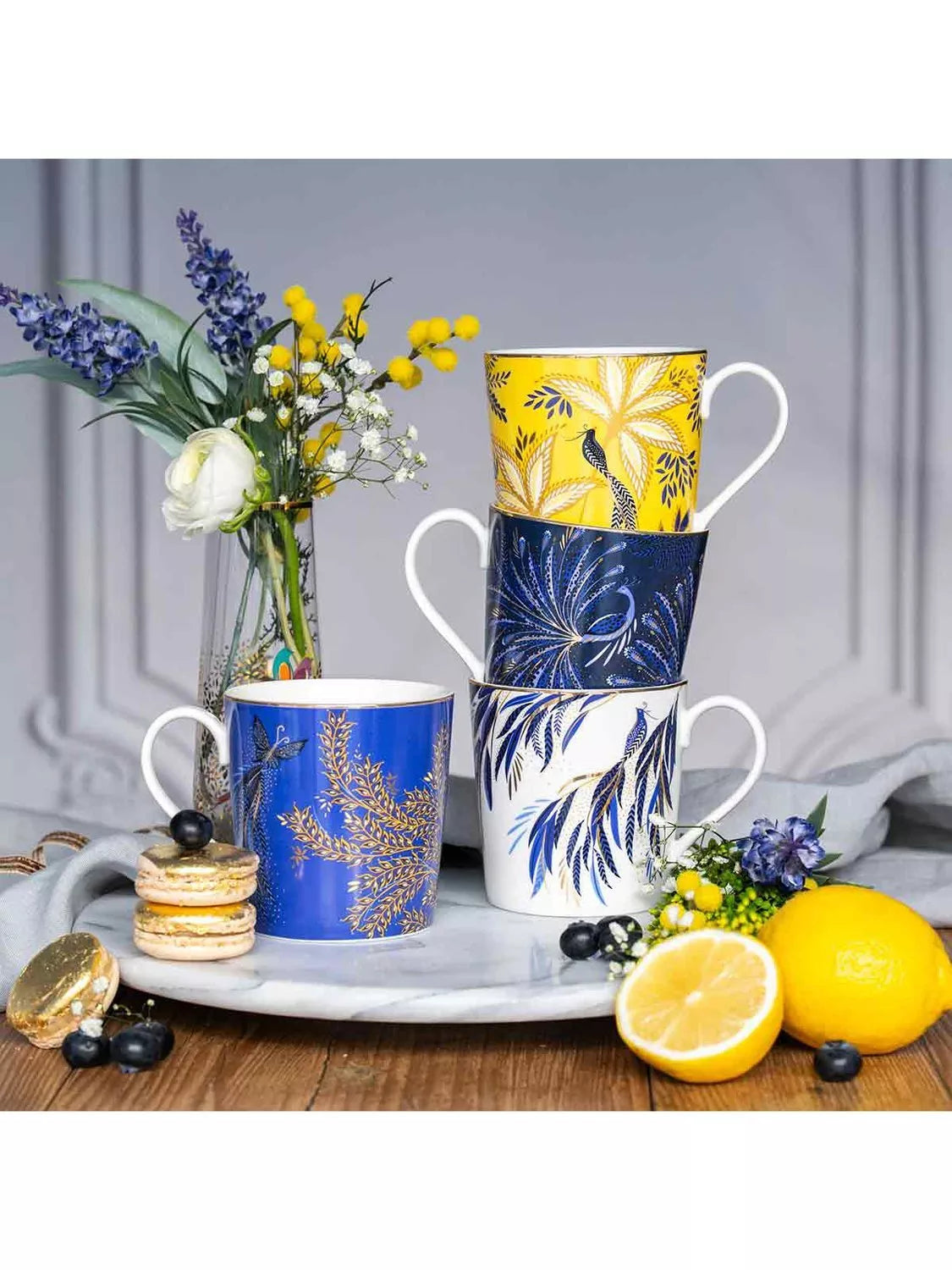 Sara Miller fine china mug Anniversary Collection 344ml - British product