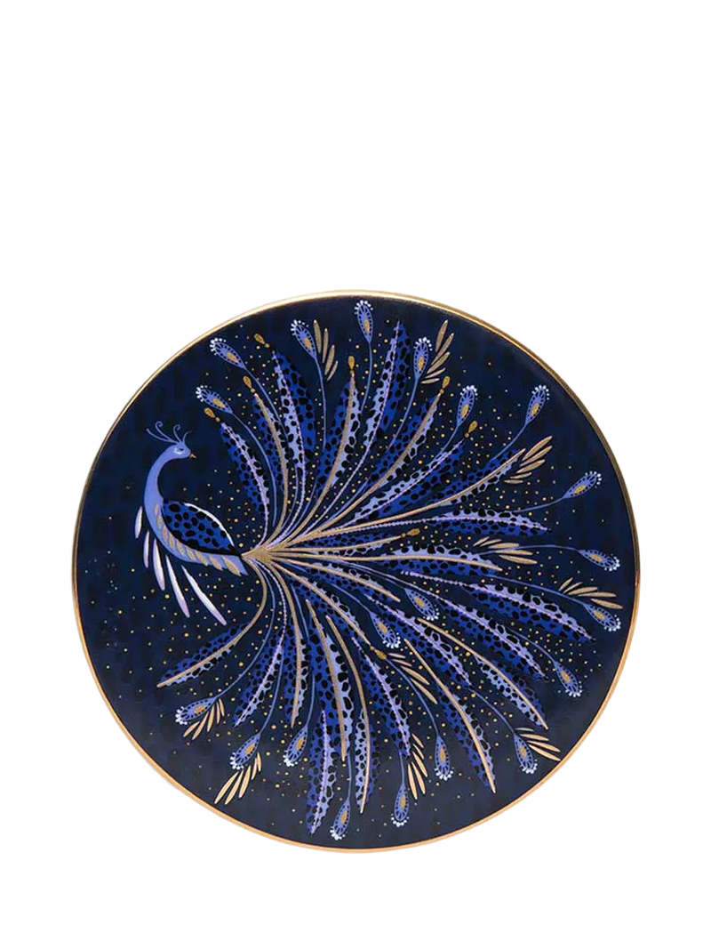 Sara Miller fine china mug and coaster set indigo white 344ml, imported from the UK