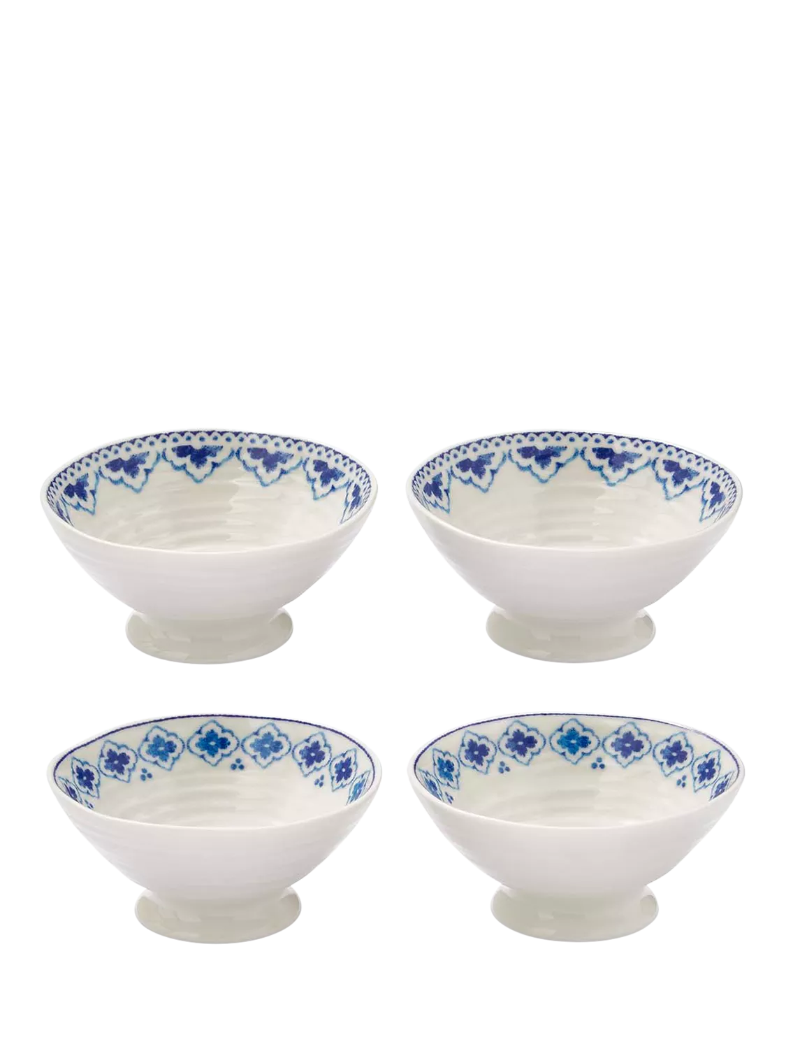 Sophie Conran for Portmeirion blue porcelain mini dishes set of 4, UK version