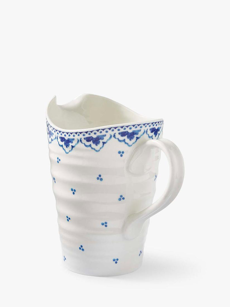 Sophie Conran for Portmeirion Blue Mediterranean porcelain pitcher 852ml, imported from the UK