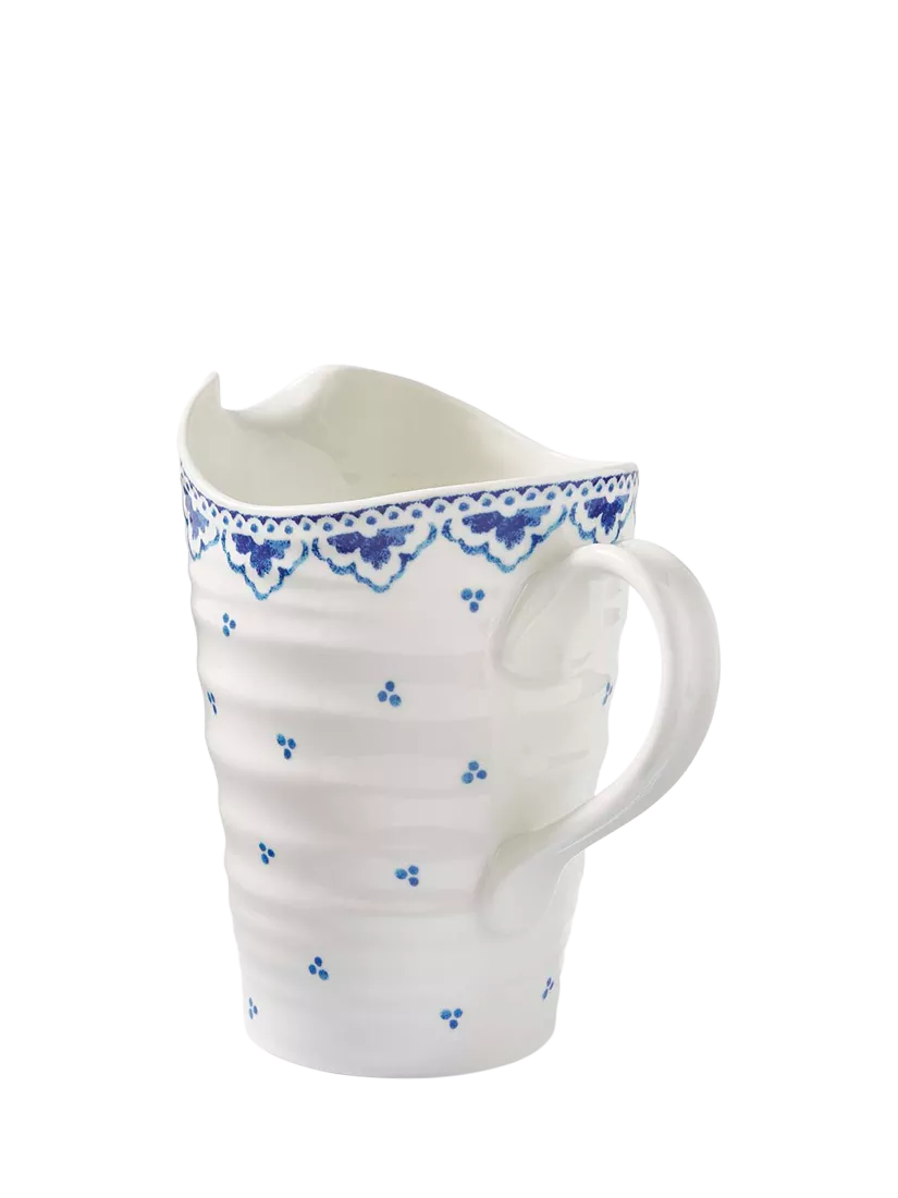 Sophie Conran for Portmeirion Blue Mediterranean porcelain pitcher 852ml, imported from the UK