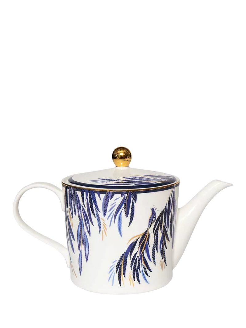 Sara Miller fine china teapot 1.2L with 22-carat gold - British product