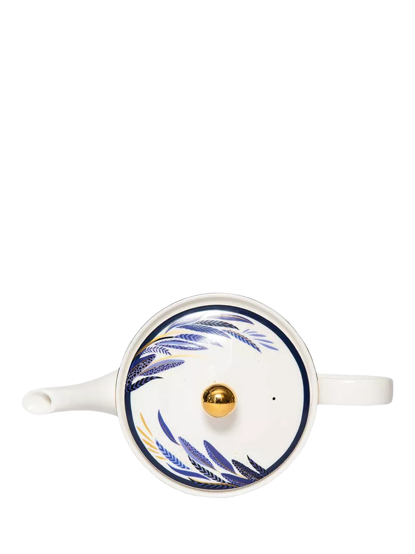 Sara Miller fine china teapot 1.2L with 22-carat gold - British product
