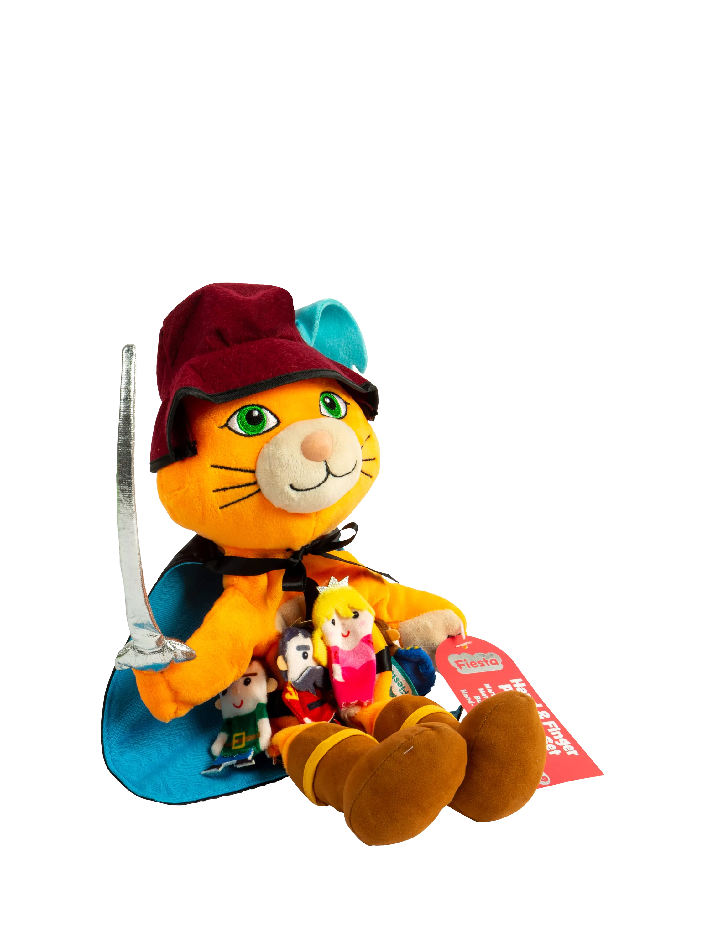 Bigjigs Toys Puss in Boots hand & finger puppet set (British brand)