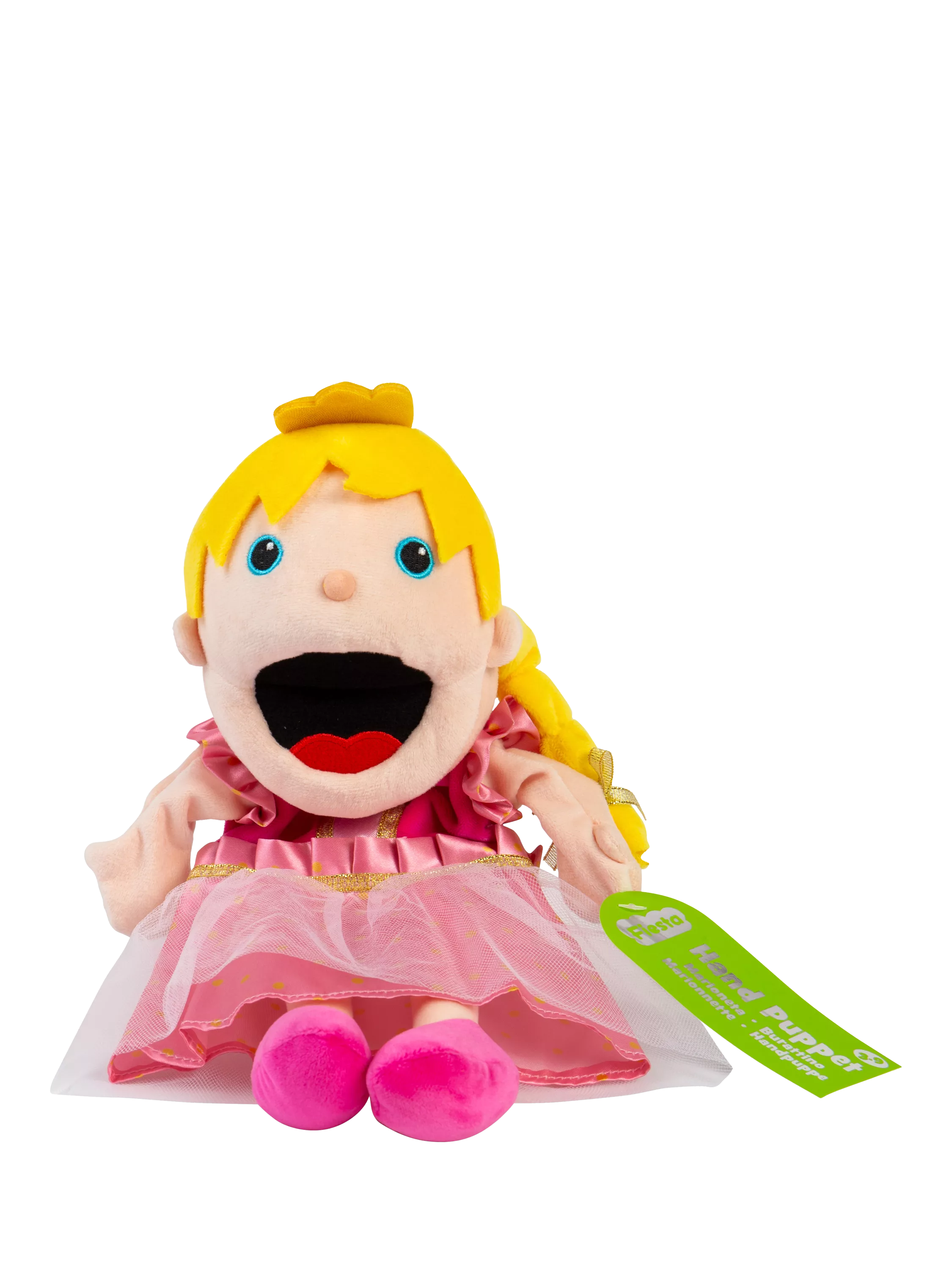 Bigjigs Toys princess hand puppet moving mouth soft fabric (British brand)