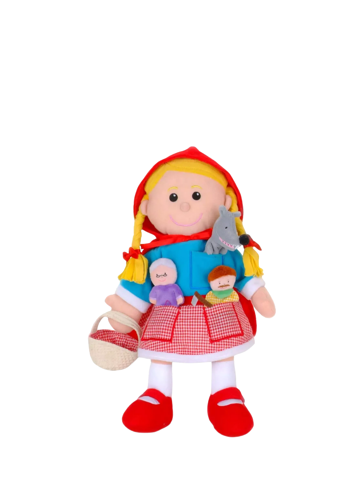 Bigjigs Toys Red Riding Hood hand puppet set, imported from the UK