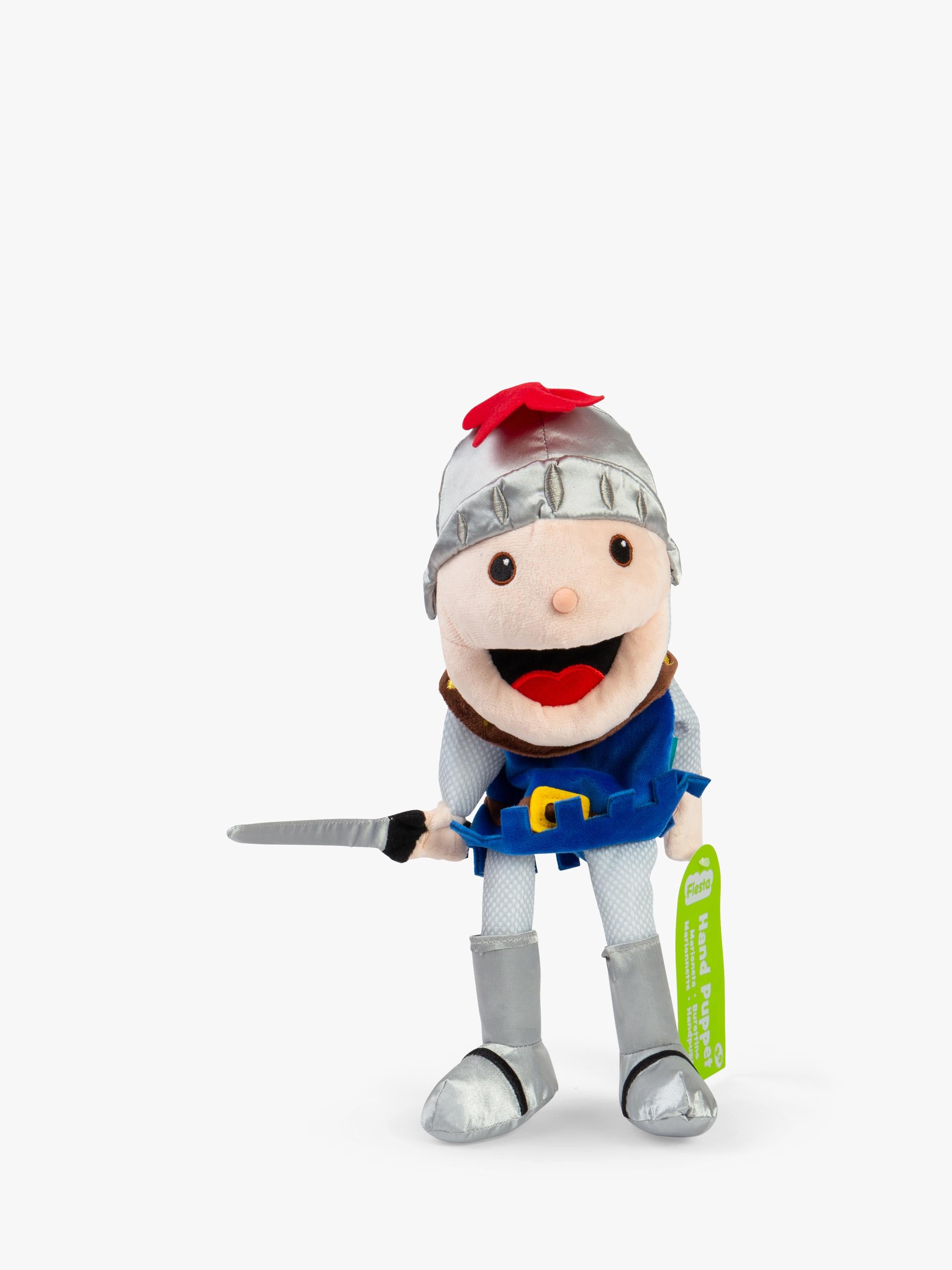 Bigjigs Toys knight hand puppet with moving mouth, imported from the UK