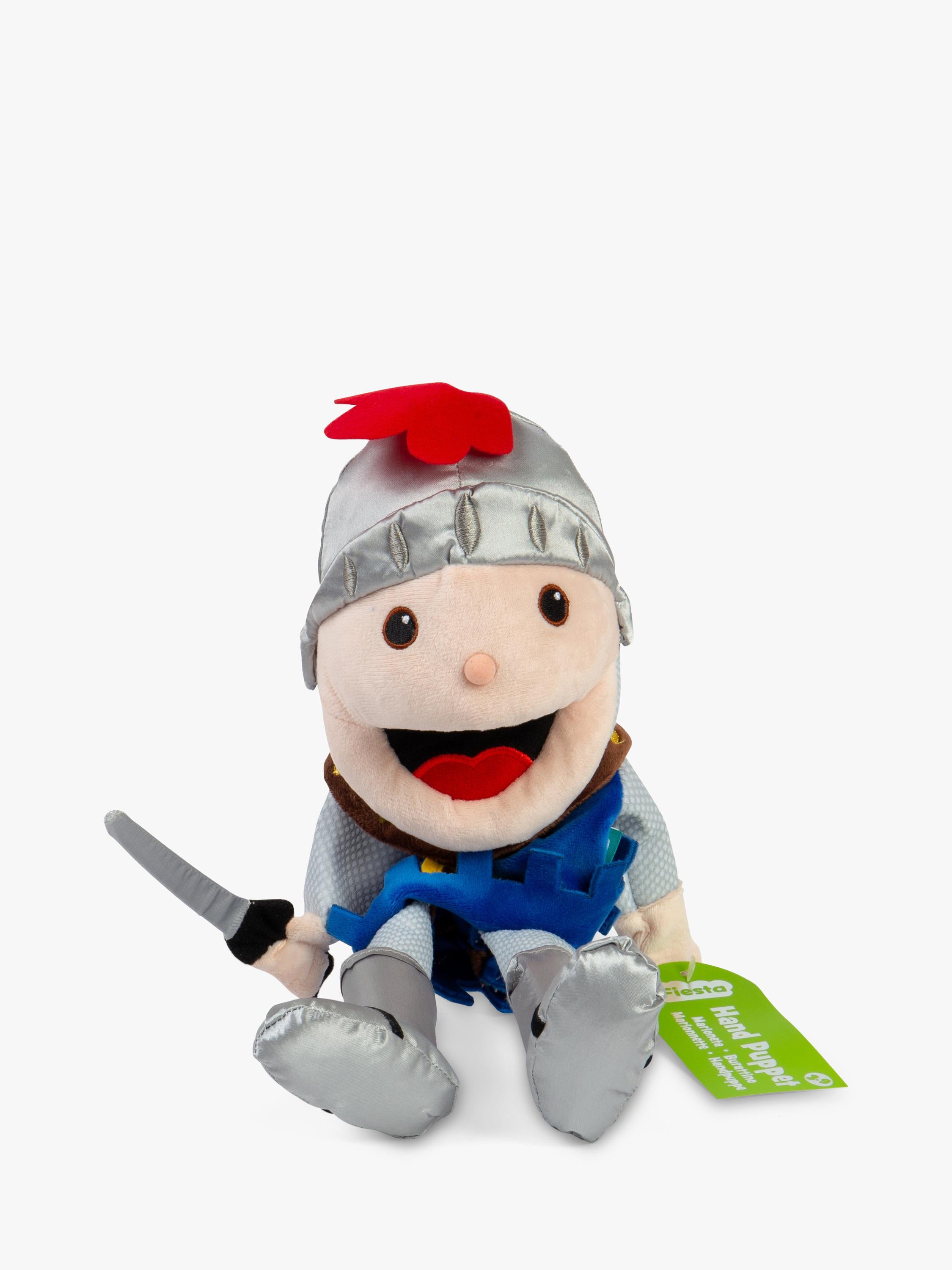 Bigjigs Toys knight hand puppet with moving mouth, imported from the UK