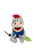 Bigjigs Toys knight hand puppet with moving mouth, imported from the UK
