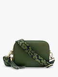 Apatchy London leather crossbody bag with gold hardware (British brand)