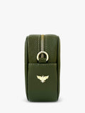 Apatchy London leather crossbody bag with gold hardware (British brand)