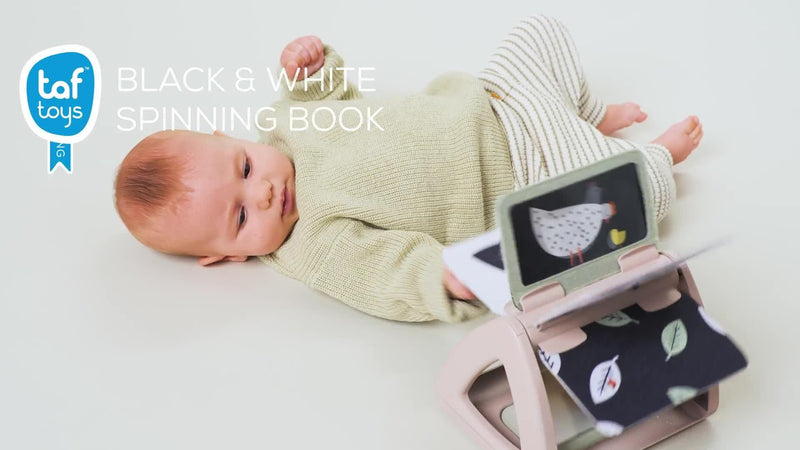 Taf Toys black and white spinning book for babies - British product