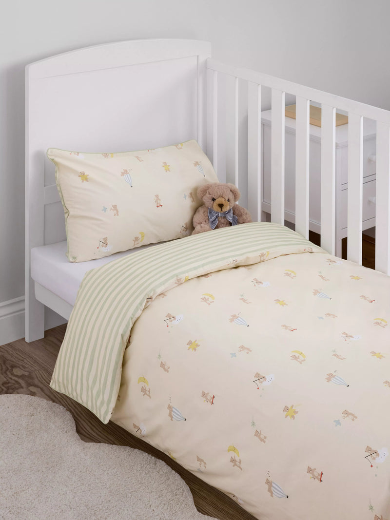 John Lewis Daydream Bear reversible cot duvet set, imported from the UK