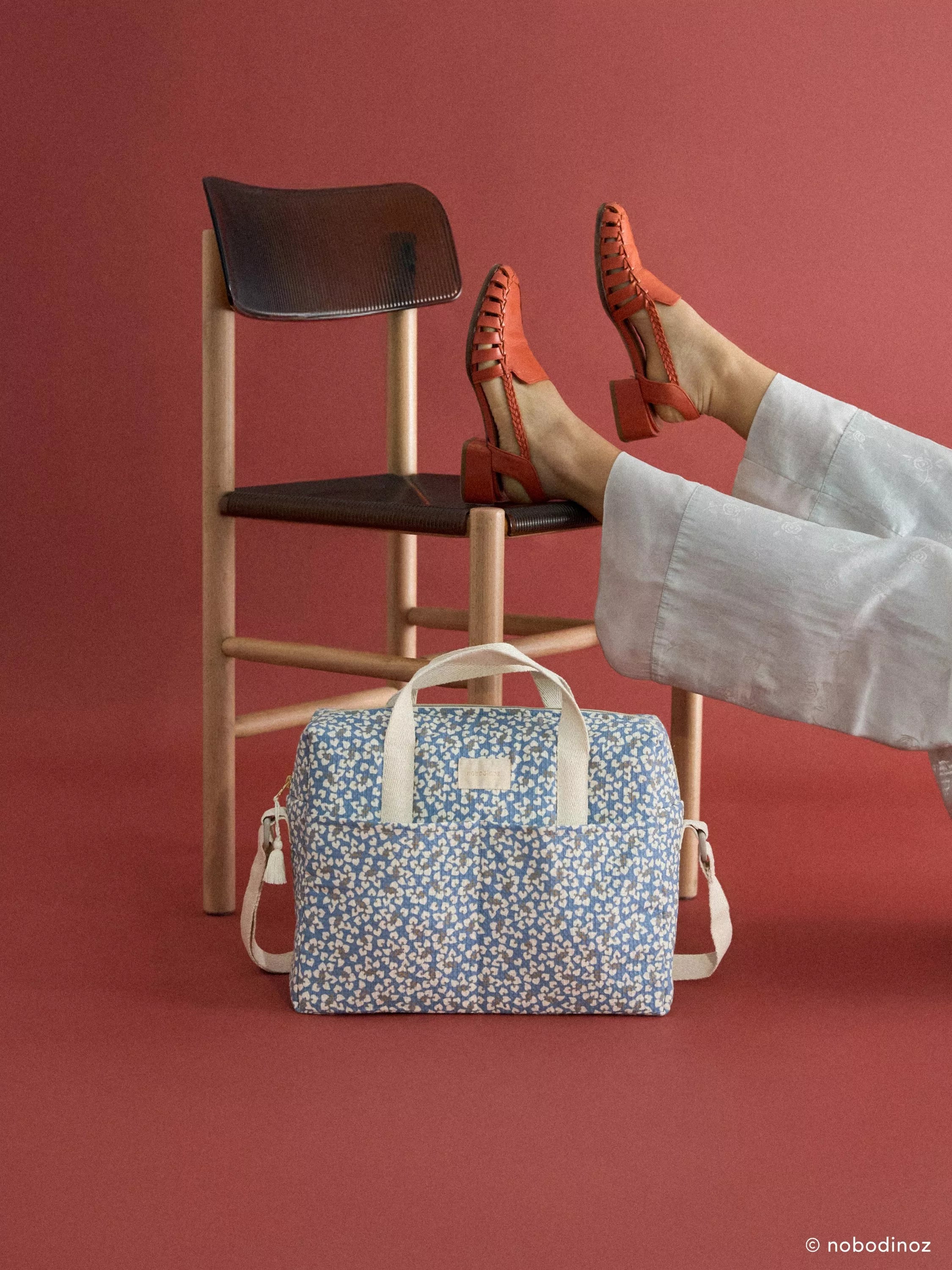 Nobodinoz changing bag Blue Yumiko - British product