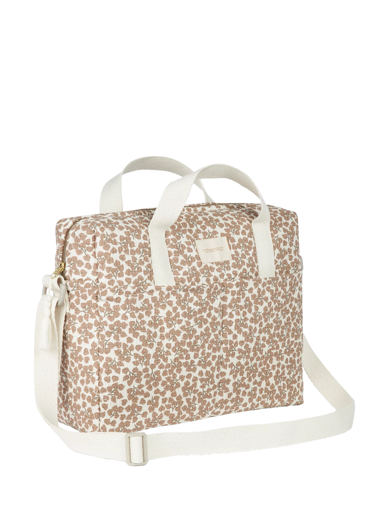 Nobodinoz Gala honeycomb organic cotton changing bag, UK version