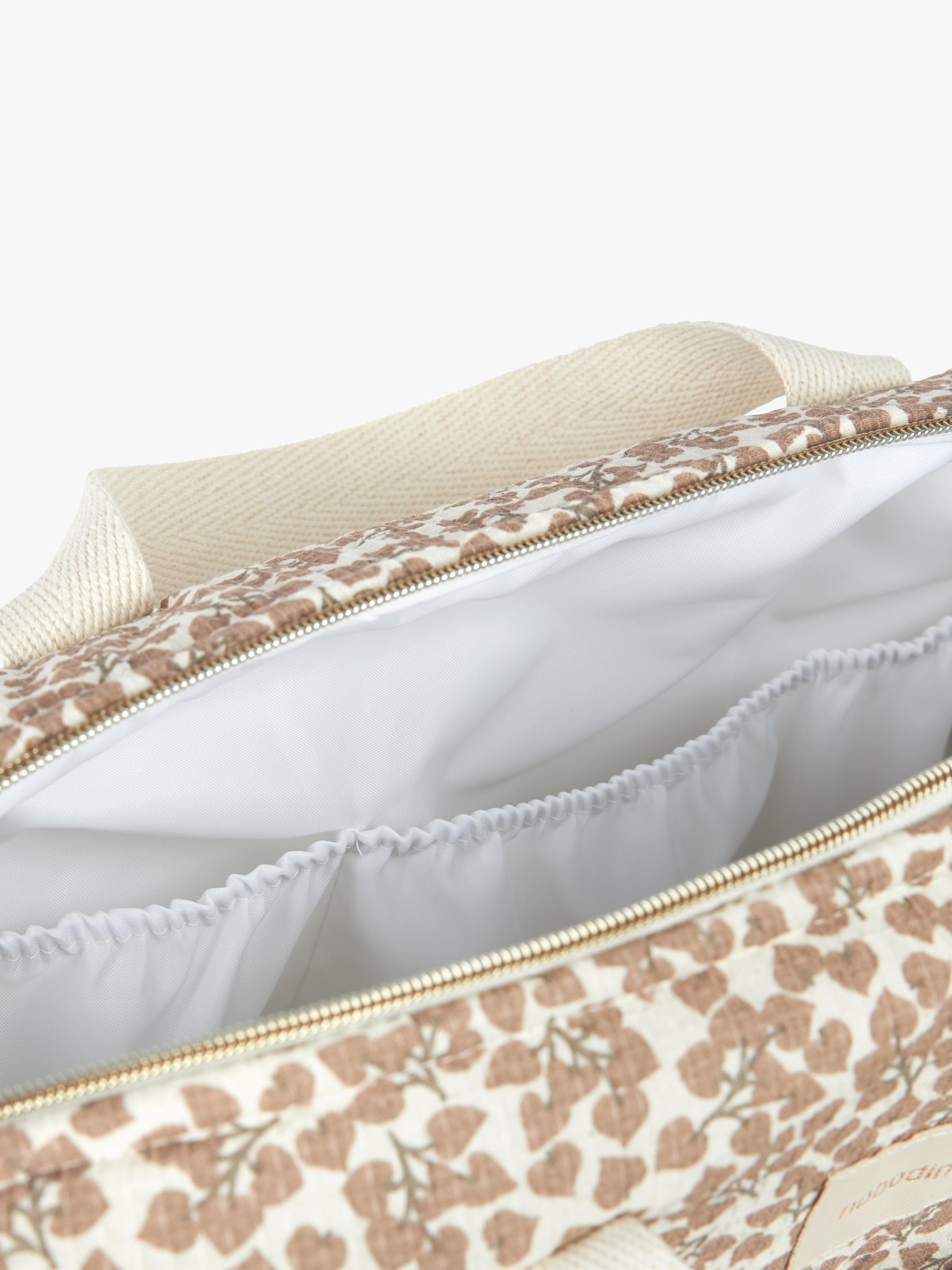 Nobodinoz Gala honeycomb organic cotton changing bag, UK version