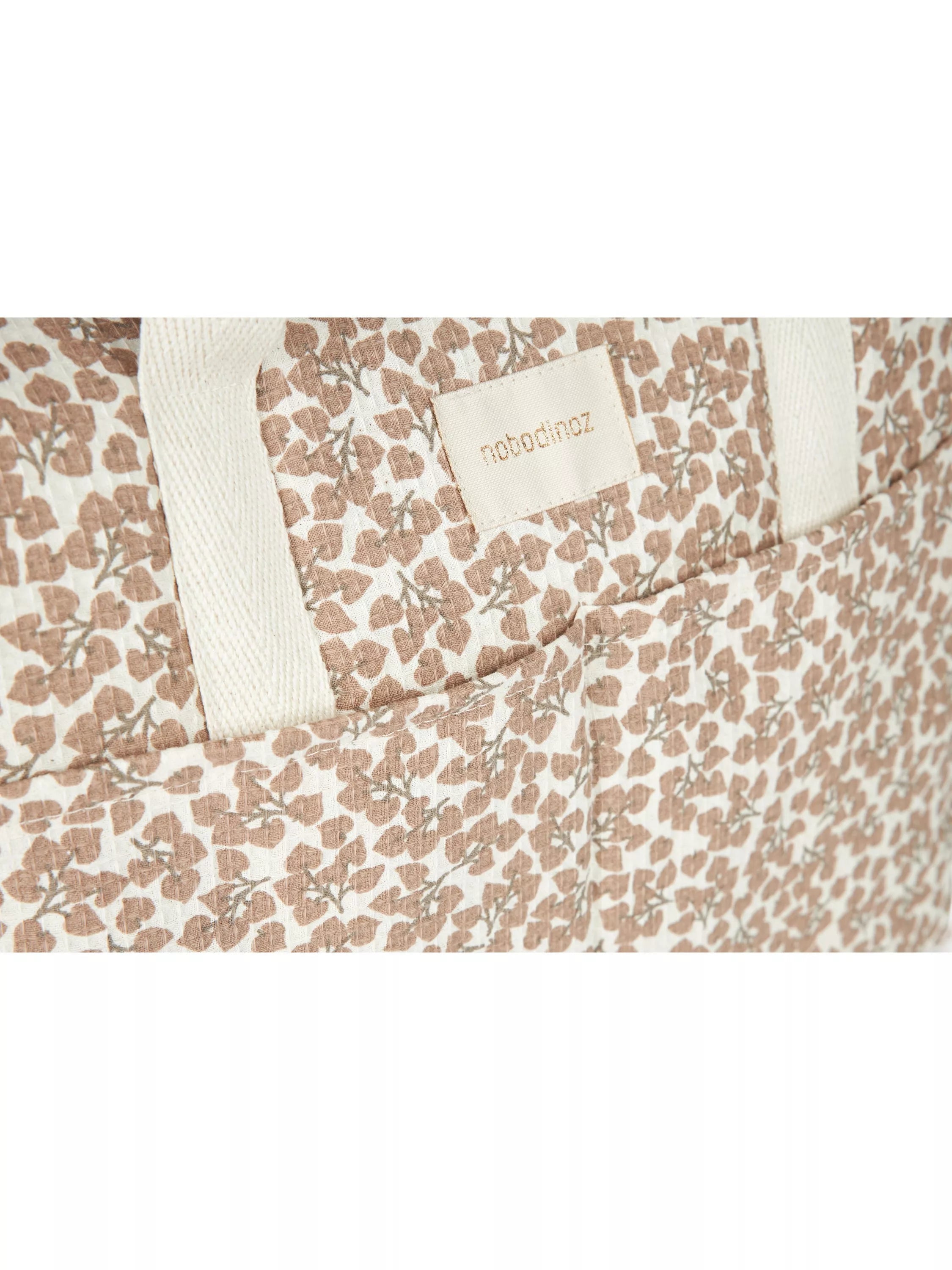 Nobodinoz Gala honeycomb organic cotton changing bag, UK version