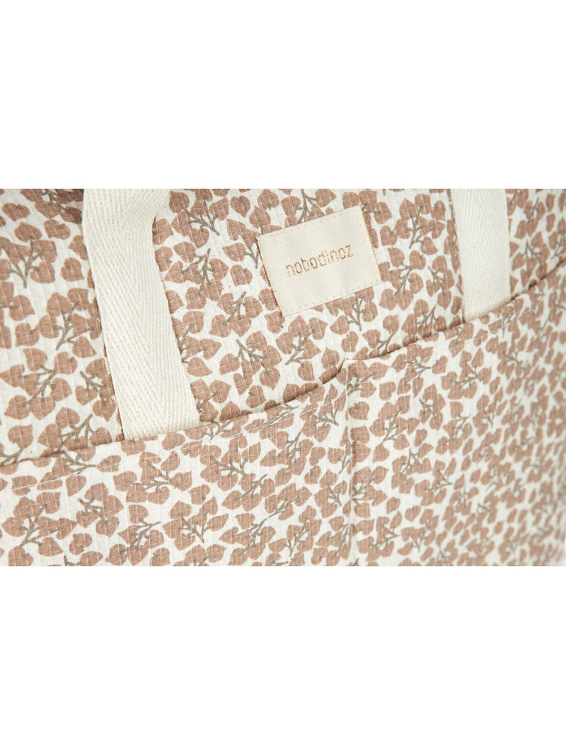 Nobodinoz Gala honeycomb organic cotton changing bag, UK version