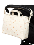 Nobodinoz Gala changing bag yellow lily organic cotton, UK version