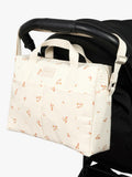 Nobodinoz Gala changing bag yellow lily organic cotton, UK version