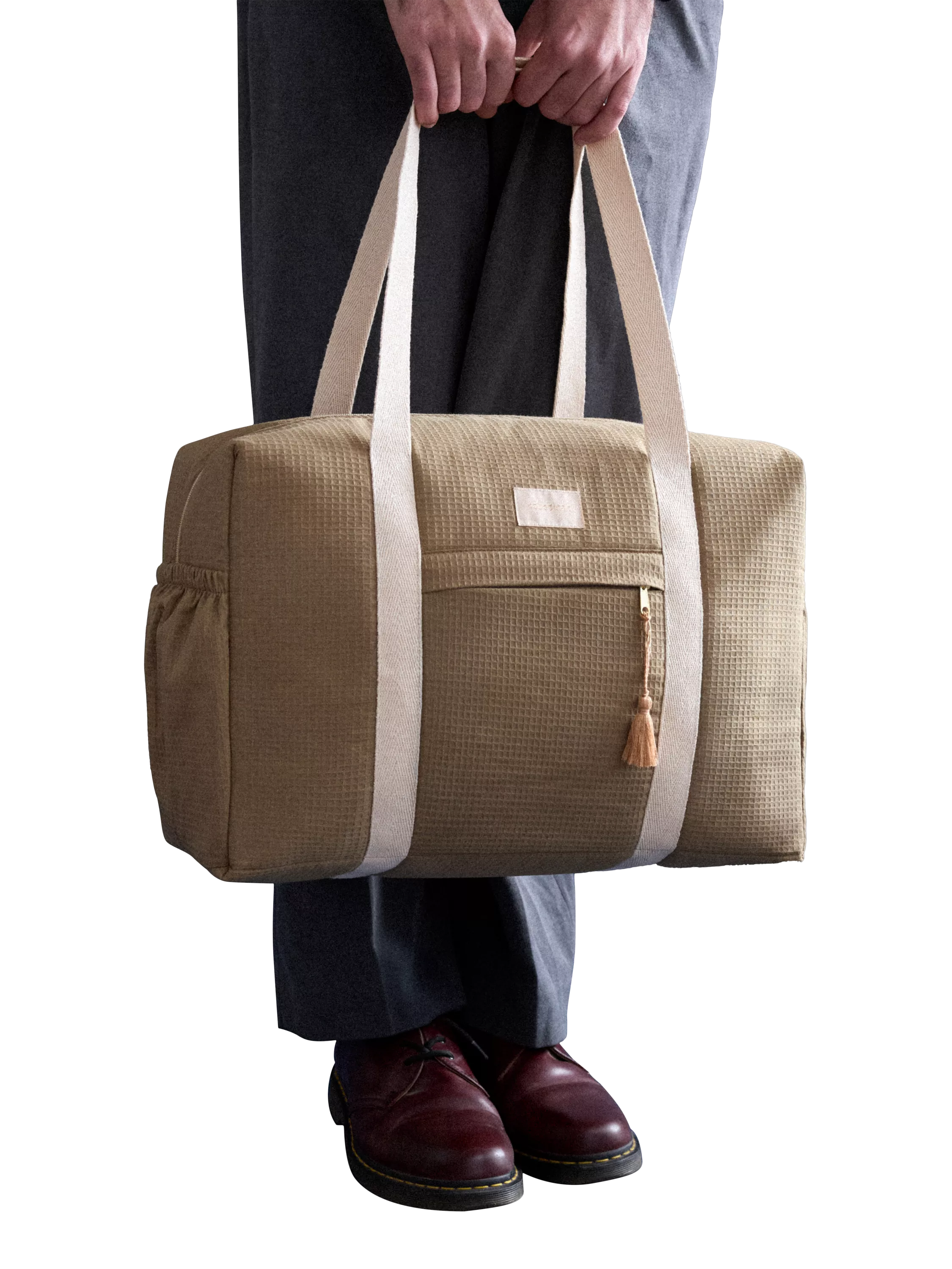 Nobodinoz Opera maternity bag olive green - British product