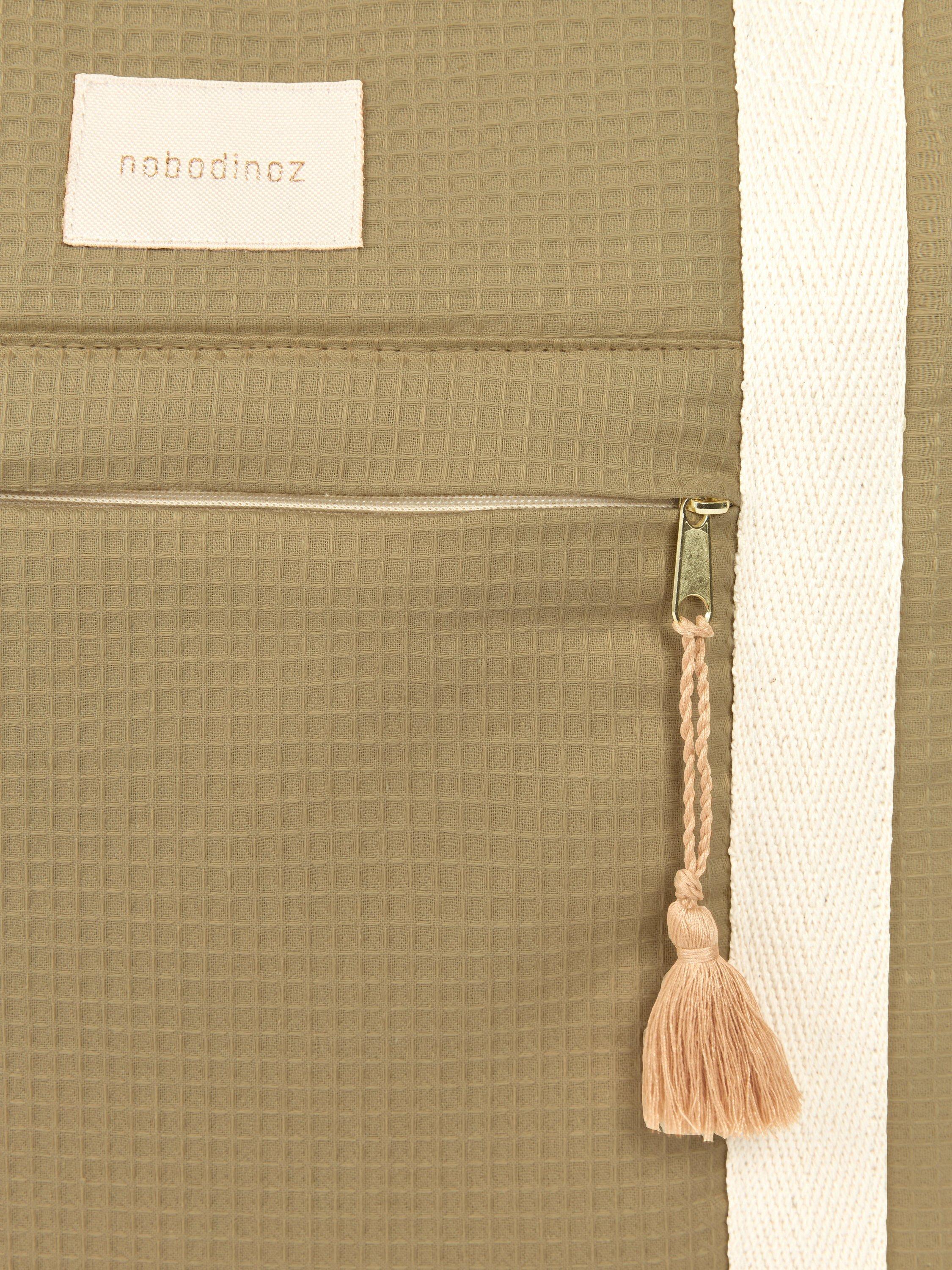 Nobodinoz Opera maternity bag olive green - British product