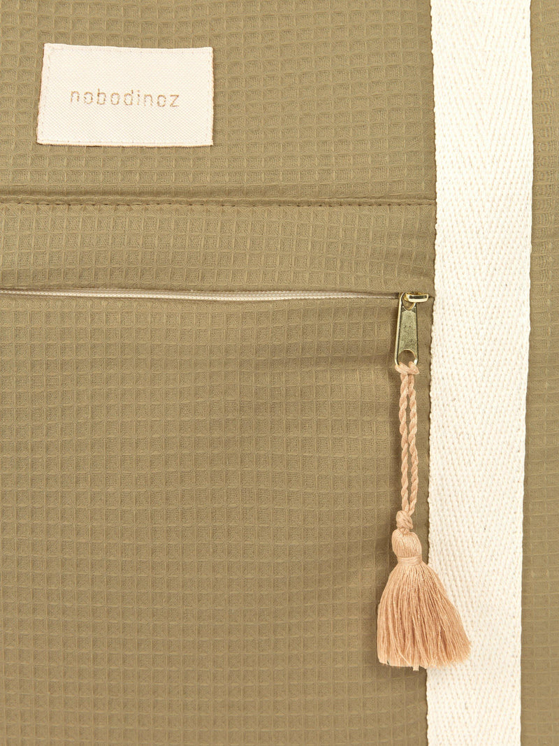 Nobodinoz Opera maternity bag olive green - British product