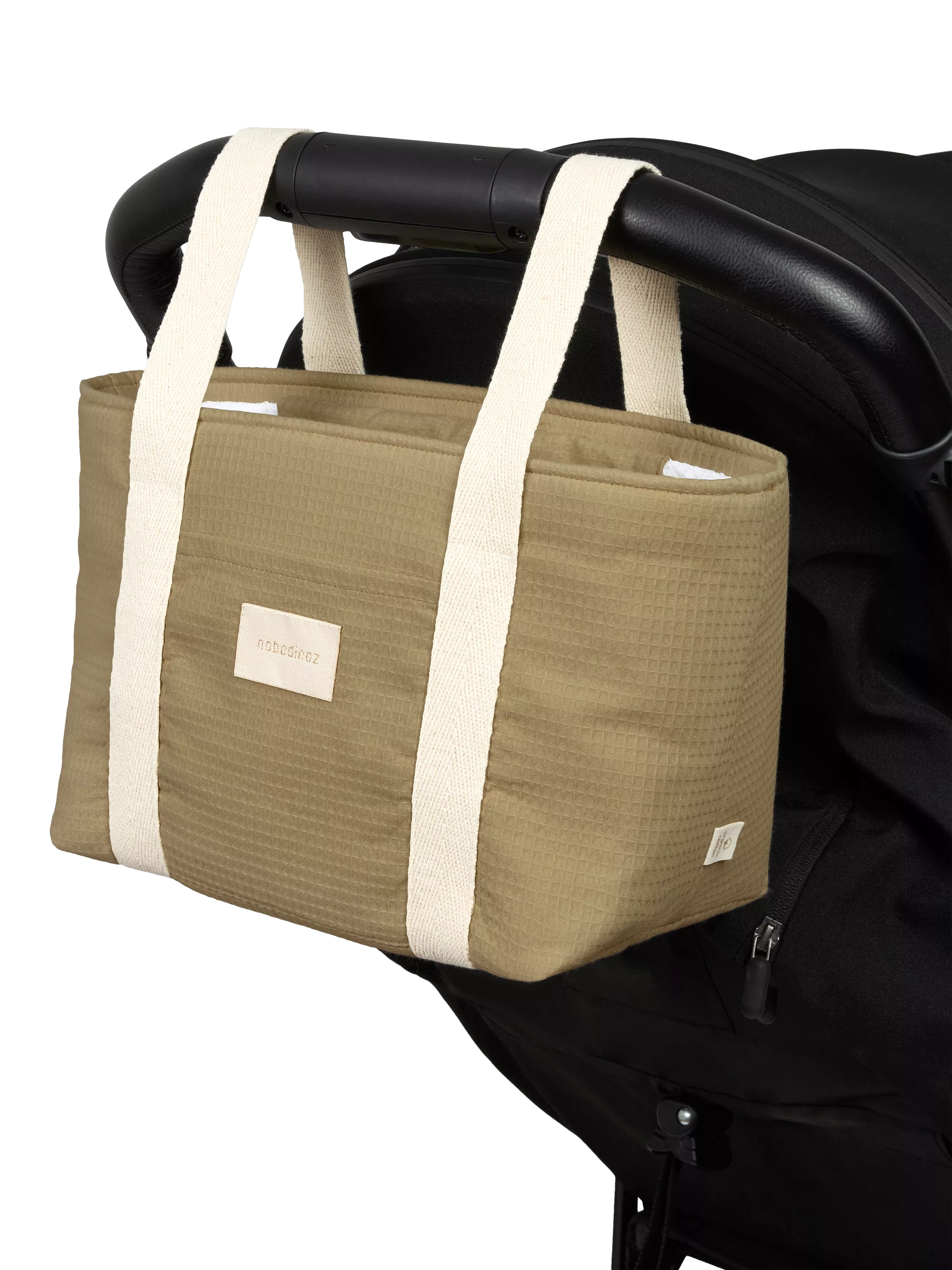Nobodinoz pram organiser olive green, imported from the UK