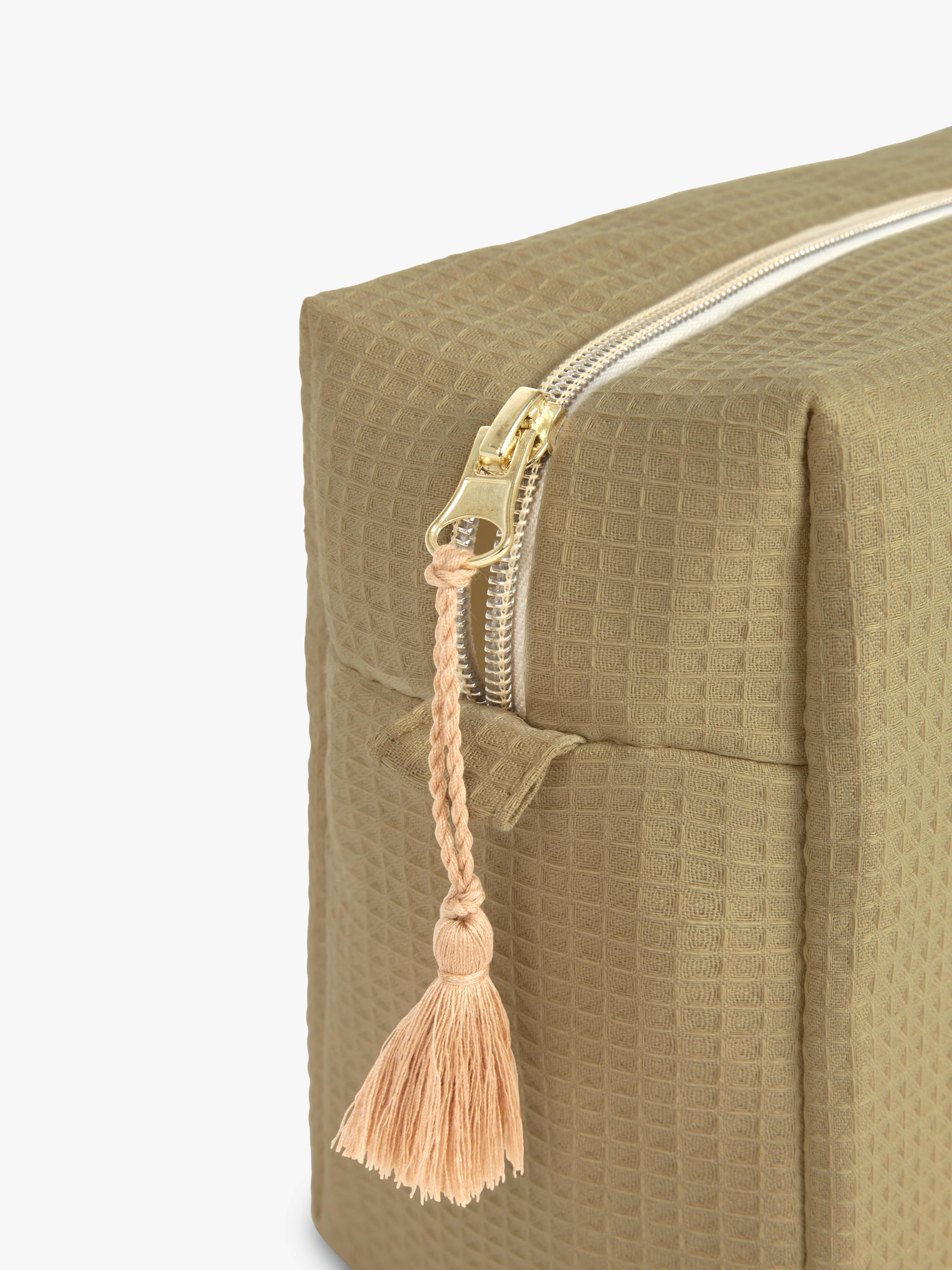 Nobodinoz Diva wash bag in olive green, imported from the UK