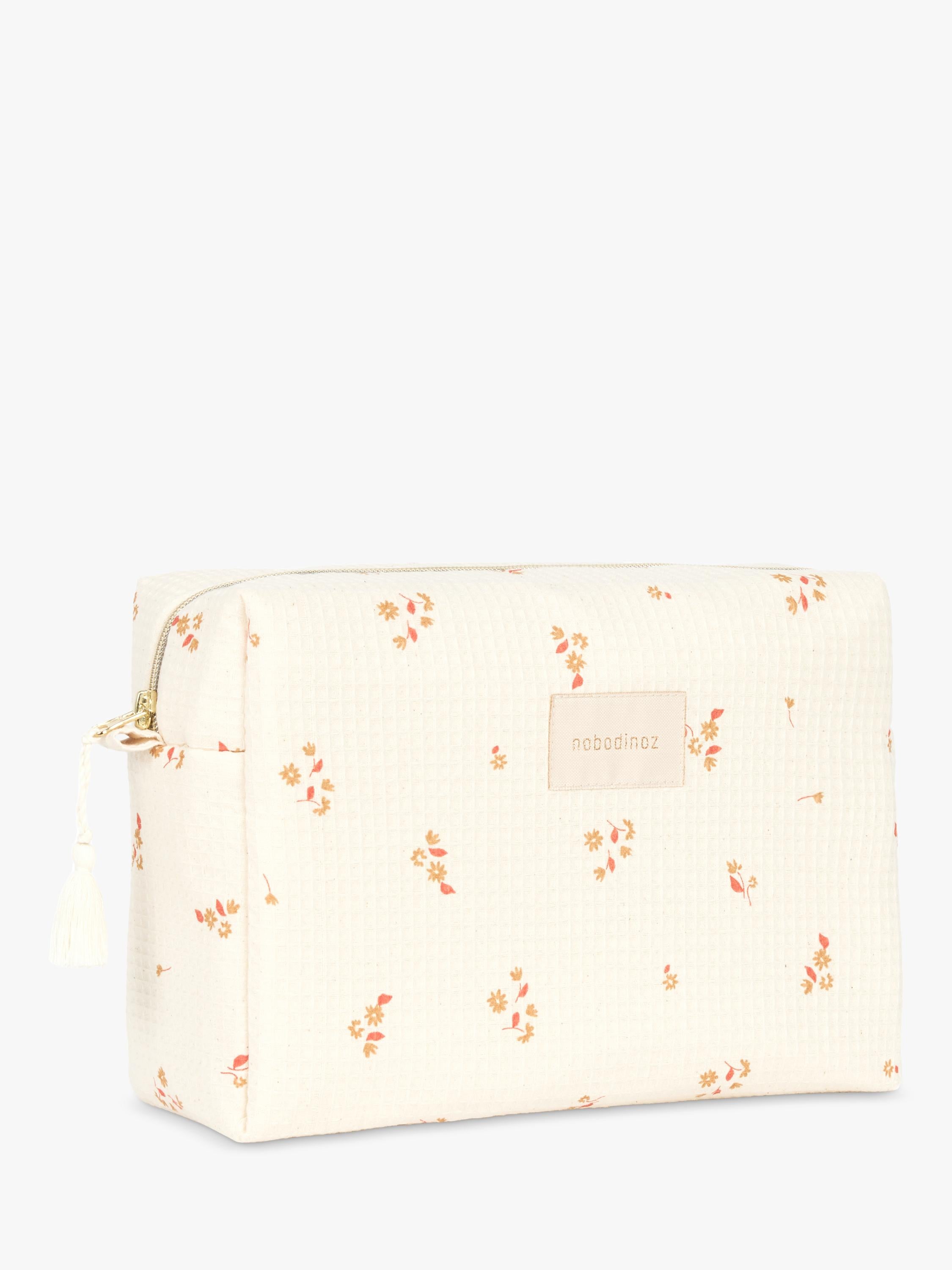 Nobodinoz Diva wash bag Yellow Lily imported from the UK