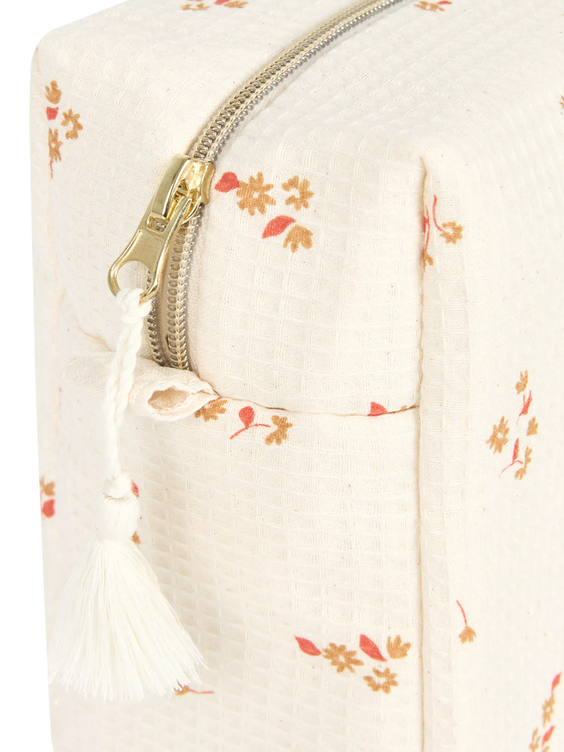 Nobodinoz Diva wash bag Yellow Lily imported from the UK