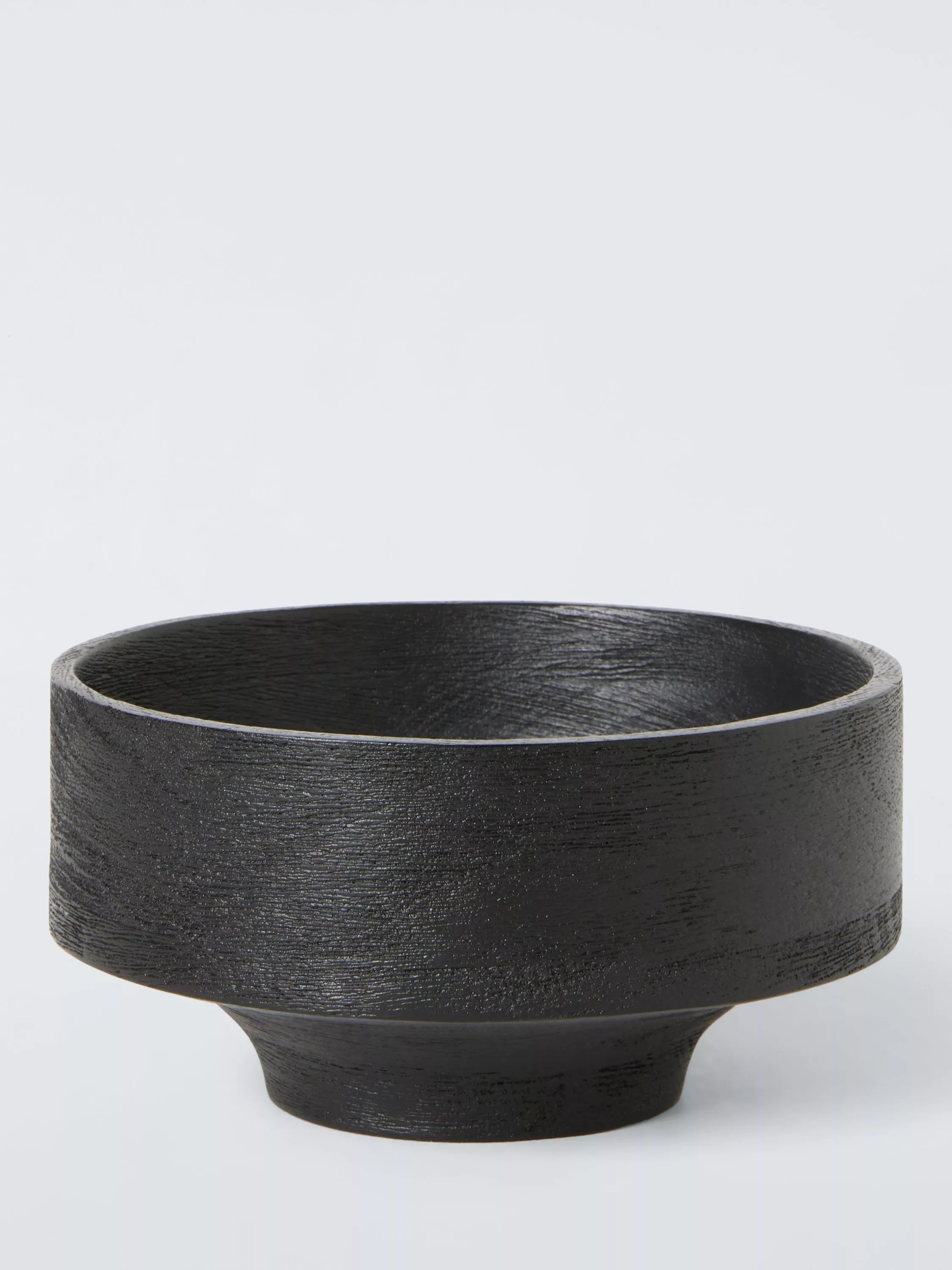 John Lewis Rustic Black Serve Bowl, 15cm, FSC-Certified (Mango Wood)